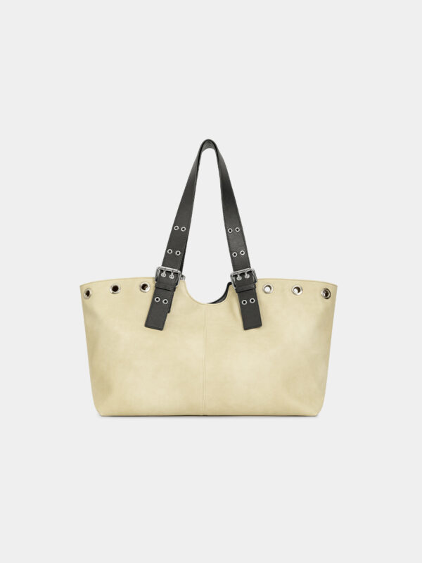 Rivet buckle tote