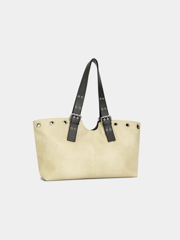 Rivet buckle tote